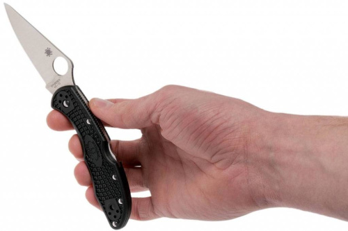 Складной нож Spyderco Delica 4 Flat Ground - 11FPBK фото 3