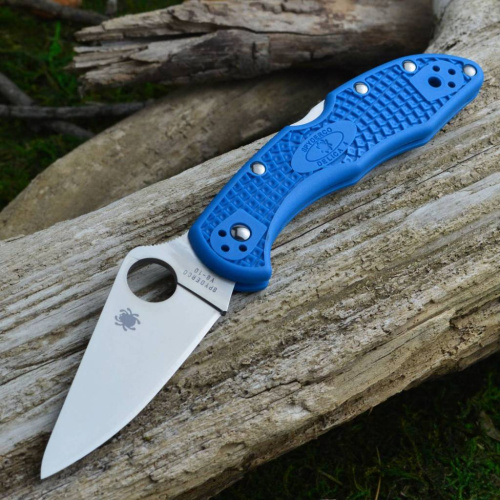 Складной нож Spyderco Delica 4 Flat Ground - 11FPBL фото 17