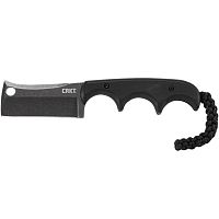 Шкуросъемный нож CRKT Шейный нож с фиксированным клинкомMinimalist Cleaver Blackout